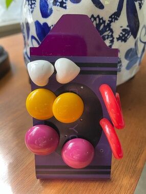 Set of 4 Vintage Earrings Retro 80s 90s Button Style Pierced